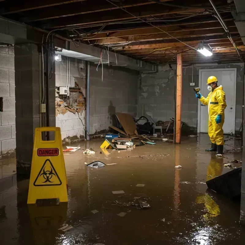 Flooded Basement Electrical Hazard in Hart County, KY Property