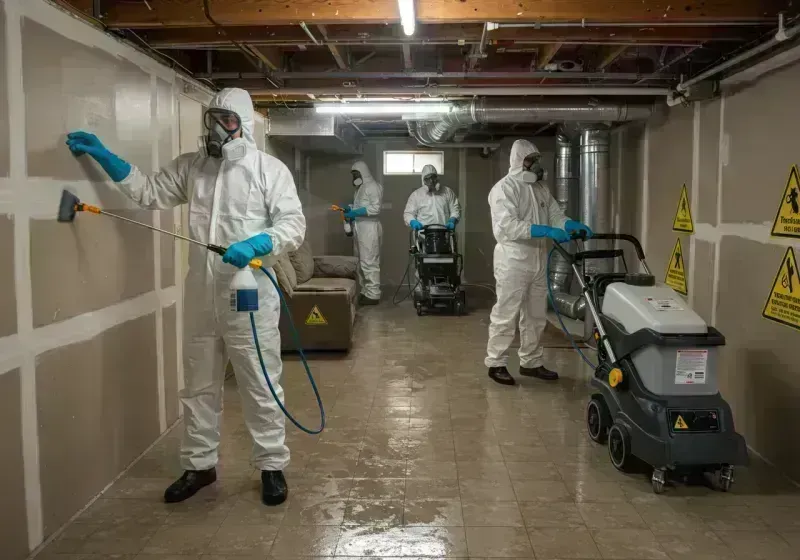 Basement Moisture Removal and Structural Drying process in Hart County, KY